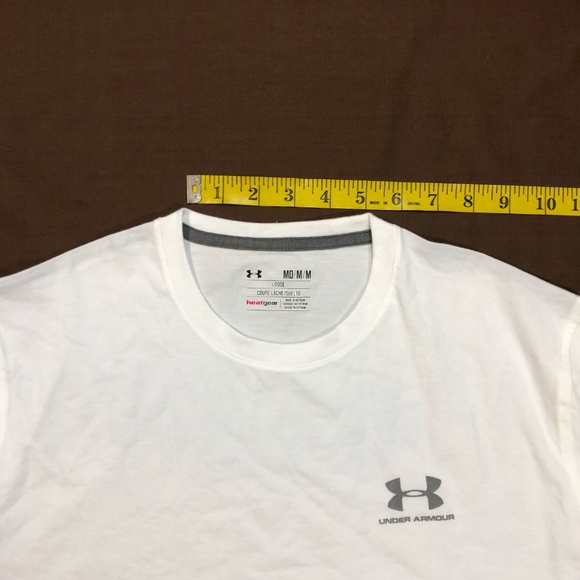 Under Armour Shirts Mens White Under Armour Short Sleeve Tee Size M
